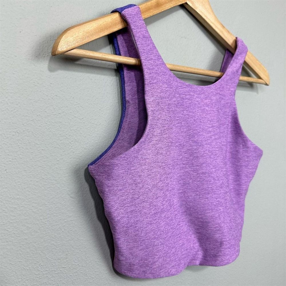 Outdoor Voices Venus Crop Top Orchid Purple Size S Medium Support Colorblock - Picture 3 of 9